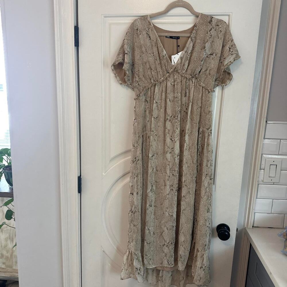 Zara midi cream and tan